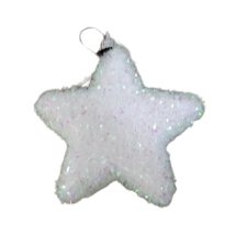 Decoration &amp; Desing Hópelyhes csillag dísz s/4 karácsonyfadísz