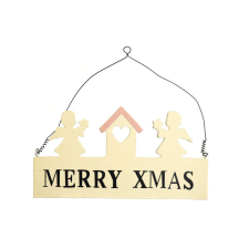 Decoration and Design Angyalkás- házikós karácsonyi ajtódísz karácsonyi dekoráció