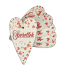 Decorolla Fa nyomtatott szív "Szeretlek", 1db, fehér alap 6*3,5cm 6636
