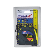 DEDRA 8m/25mm mérőszalag, STOP gomb, sárga mérőszerszám