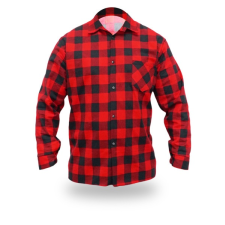 DEDRA BH51F1-XXXL flanel ing piros, méret xxxl, 100% pamut barkácsolás, csiszolás, rögzítés