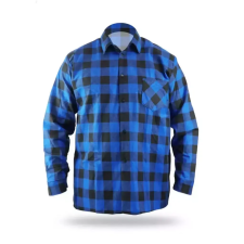 DEDRA BH51F2-XXL flanel ing kék, méret xxl, 100% pamut barkácsolás, csiszolás, rögzítés