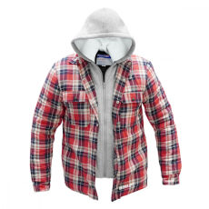 DEDRA BH63KF-S flanel pulóver, bélelt kapucnival, méret: s
