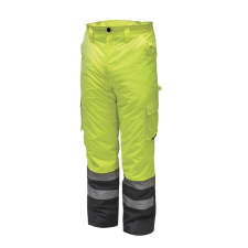 DEDRA BH80SP1-XL bélelt nadrág fényvisszaverős, méret xl, sárga barkácsolás, csiszolás, rögzítés