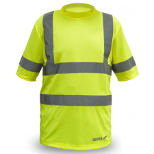 DEDRA BH81T1-XXXL férfi rövid ujjú póló, láthatósági, sárga, mérete xxxl férfi póló