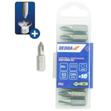 DEDRA Csavarhúzó bitek Phillips PH1x25mm, 10db műanyag doboz. csavarhúzó
