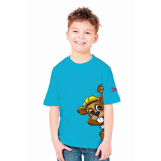  DEDRA Kids gyerek póló türkizkék, 100% pamut