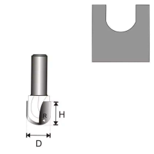  DEDRA U alakú hornyolók 8mm szárvastagság, D12,7 H19,6 R6,35 szerszám kiegészítő