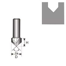  DEDRA V alakú hornyolók 8mm szárvastagság, D25,4 H25,č A90 szerszám kiegészítő