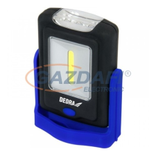 DEDRA Zseblámpa 1W COB LED+3 LED szögletes talppal világítás