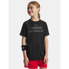 Default Under Armour Póló Fiú póló Under Armour UA Tech Split Wordmark SS-BLK fiú