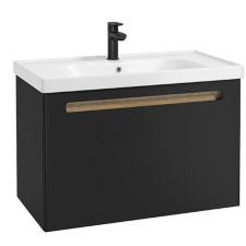 Defra Senso szekrény 78x43x50 cm Függesztett, mosdó alatti fekete 260-D-08004 fürdőszoba bútor