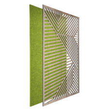 DehalQ akusztikus 60x90 cm mintázat-2 falpanel sötét zöld alappal fahatású előlappal tapéta, díszléc és más dekoráció