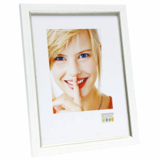 Deknudt S46AF1 14,5x19,6 Képkeret - Ezüst/fehér (S46AF1_13,0X18,0) fényképkeret
