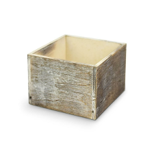  Dekoláda szürkésbarna koptatott kocka 11x11cm dekorációs kellék