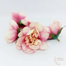  Dekor fejvirág 2 - krém pink dekorációs kellék