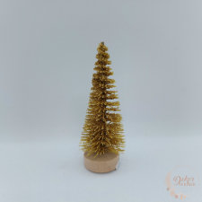 Dekor fenyőfa - csillámos arany - 6 cm dekoráció
