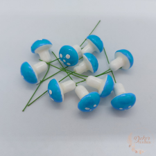  Dekor gomba - kicsi - kék dekorációs kellék