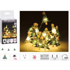  Dekor LED figurás fényfüzér 1 m melegfehér elemes négy kivitelben karácsonyfa izzósor