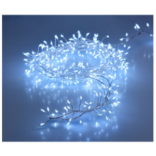  Dekor micro LED fürtös fényfüzér 2 m hidegfehér elemes karácsonyfa izzósor