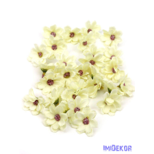  Dekor selyemvirág fej 4,5cm 30db/csomag - Törtfehér dekorációs kellék