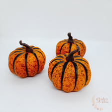  Dekor tök - narancssárga fekete csíkkal dekorációs kellék