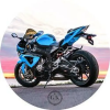 DEKORA Kék motor a naplementében tortaostya