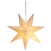  Dekorácia MagicHome Vianoce, Hviezda, papier, 10 LED teplá biela, 2xAA, jednoduché svietenie, 40 cm