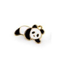 Dekoratív fém medál 15 x 22 mm Panda medál