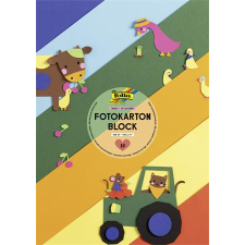  Dekorkarton, A3, 300 g, 10 lap, FOLIA, „Basic”, vegyes színek kreatív papír