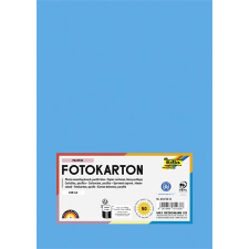  Dekorkarton, A4, 300 g, 50 lap, FOLIA, óceánkék kreatív papír