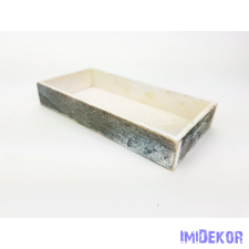  Dekorláda hosszúkás 20x10cm - Szürke dekorációs kellék