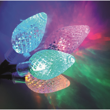 Dekortrend DekorTrend Kristálycsepp fényfüzér, zöld kábel, multi, 60 LED, 12 méter karácsonyi dekoráció