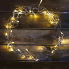Dekortrend Elemes fénykoszorú, 40 meleg fehér LED, 30 cm átmérő karácsonyi dekoráció