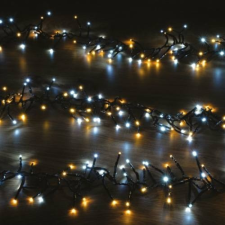 Dekortrend Jin-jang fénygirland, fekete kábel, 500 led, hideg/meleg karácsonyi dekoráció