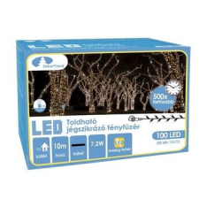 Dekortrend : Kontakt LED Spark fényfüzér, 10 méter - Meleg és hideg fehér fény karácsonyfa izzósor