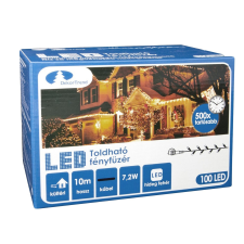 DekorTrend kültéri toldható fényfüzér 100 LED 10 m hidegfehér kültéri izzósor