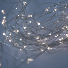 Dekortrend Tündérfény dekorfüzér 50 LED hideg fehér karácsonyi dekoráció