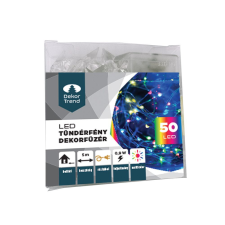 Dekortrend Tündérfény dekorfüzér, multi színek, 100 LED, 10 méter, réz kábel karácsonyfa izzósor