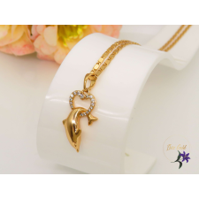  Delani antiallergén delfin medál nyaklánccal 18K nyaklánc