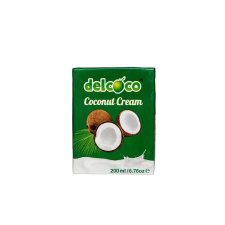 Delcoco Kókusztejszín (kókuszkrém) 200ml delcoco 24% kókuszolaj tartalommal reform élelmiszer
