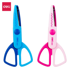 Deli 13,5 cm színes cikk-cakk olló (DED60001) olló