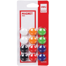 Deli 20mm 12db 6 színű táblamágnes táblamágnes