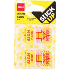 Deli Jelölőcímke, műanyag, 2x50 lap, 44x25 mm, DELI Stick UP, ikonos, aláírás (DEA10101) post-it