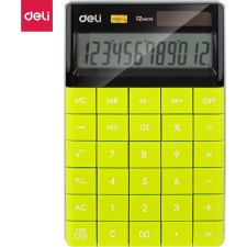 Deli Számológép, Asztali, 12 Számjegy, Deli Touch, Világoszöld DEL01589Z (1589_GREEN) számológép