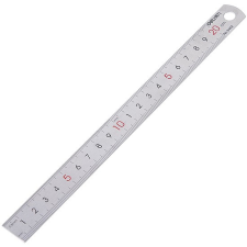 Deli Vonalzó, fém, 20 cm, DELI Pro (DEL08462) vonalzó