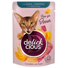 Delickcious Kacsacsíkok sütőtökkel krémlevesben 85g macskaeledel
