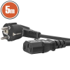 delight 230v IEC Tápkábel Fekete 5m 53960