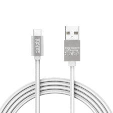 delight 55442C-WH USB-A apa - USB-C apa LED Adatkábel - Fehér (55442C-WH) kábel és adapter