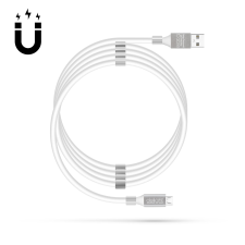 delight 55446M-WH USB-A apa - Micro USB apa 2.0 Adat és töltőkábel - Fehér (1.2m) kábel és adapter